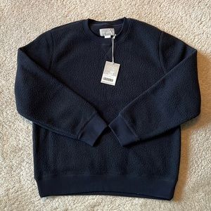 Men’s Everlane ReNew Fleece Crewneck Sweatshirt Dark Navy XL